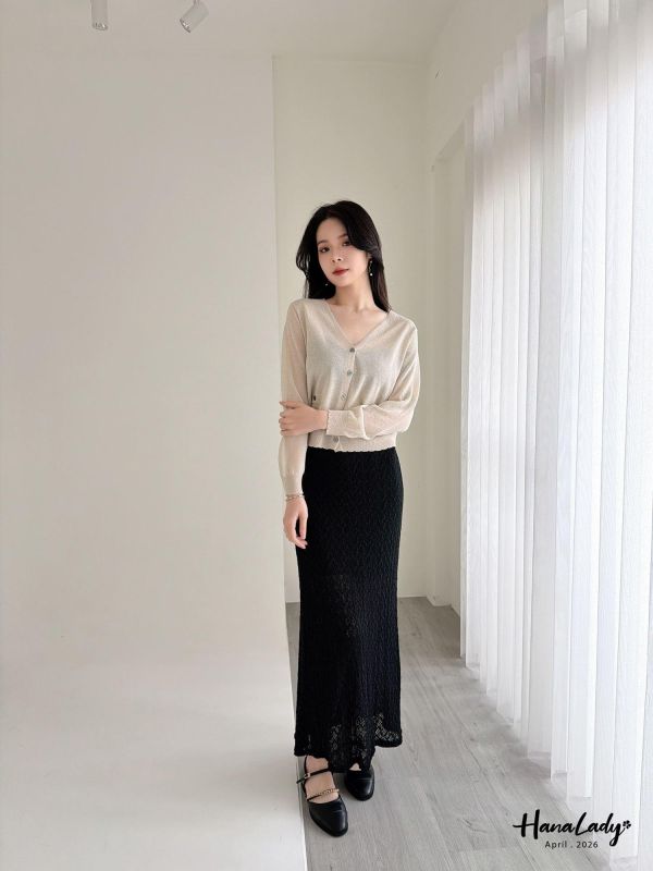 LFA14 極致輕薄針織排釦上衣 