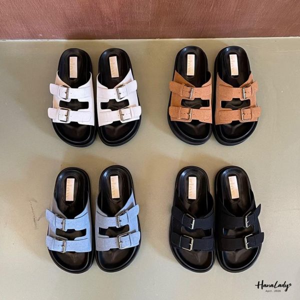 LFA97 厚底雙釦帶凉拖 