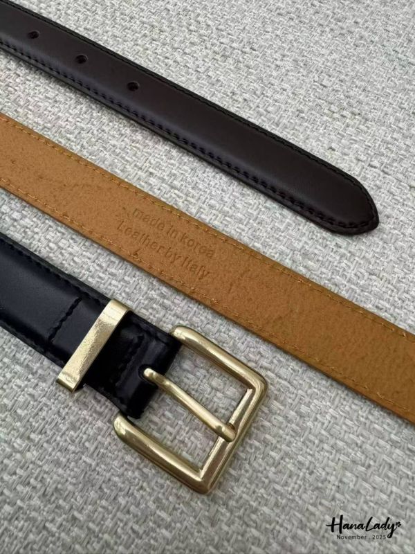 WJB25 義大利牛皮方扣皮帶 