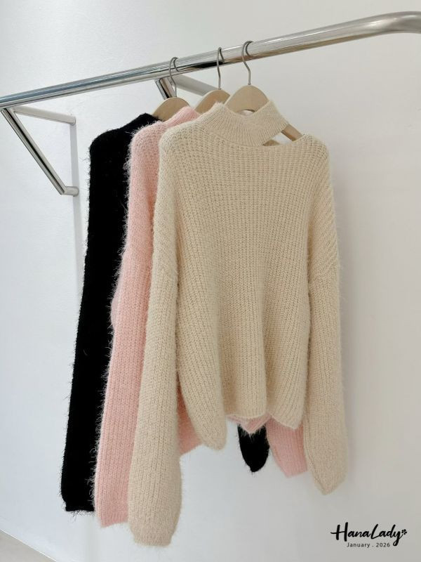 LEA30 造型挖肩純色上衣 