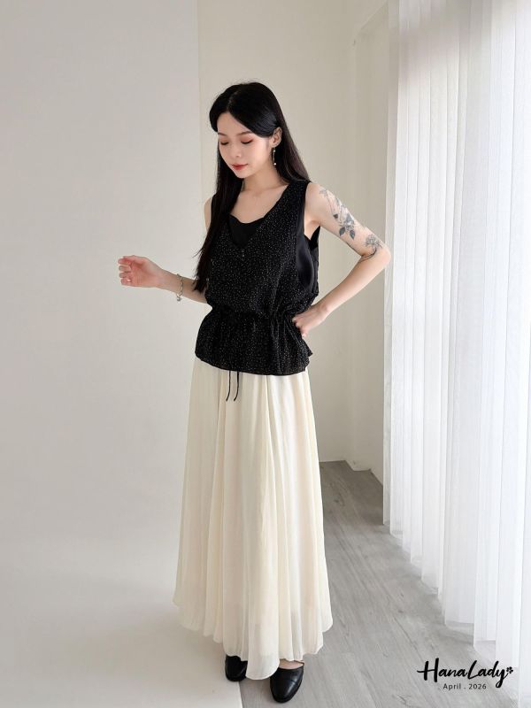 LFA83 超美流光紗緞面長裙 