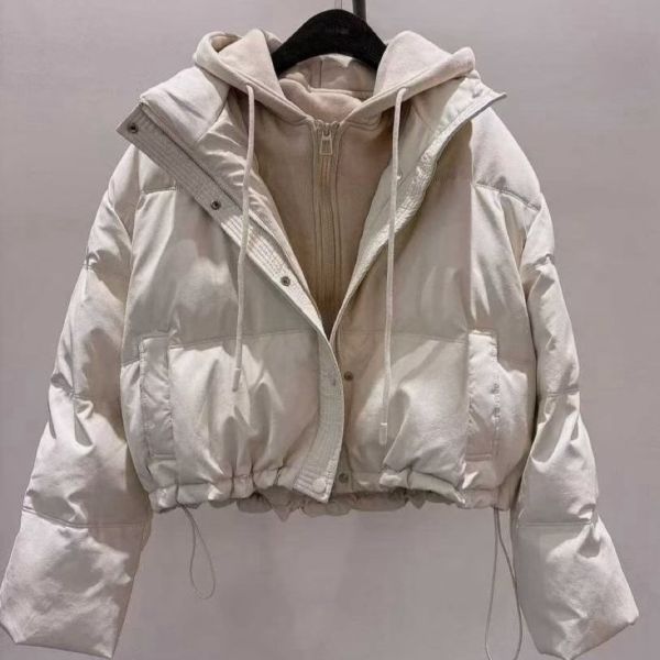 WQA81 休閒連帽假兩件麵包外套 