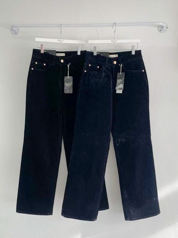 WQB14 必收最愛天鵝絨直筒褲 