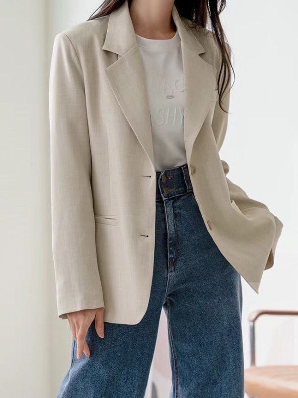 WFA97 必收金屬環美背雙釦西外 