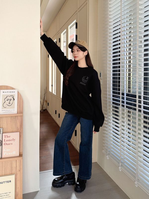 WQB17 男款瑩光塗鴉厚磅內刷毛T 