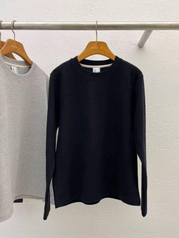 WQA77 微厚磅圓領純色上衣 