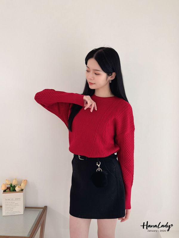 LEA85 多色可選親膚麻花針織衫 