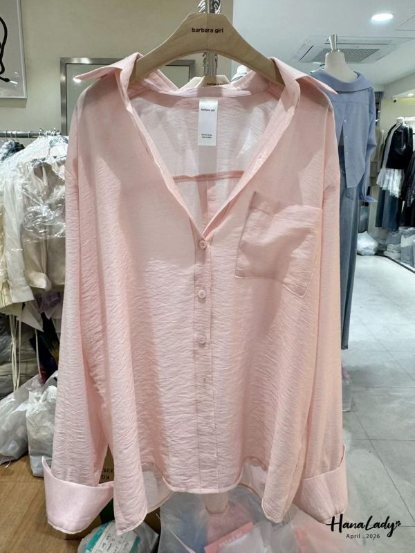 LFB07 糖果色輕薄親膚襯衫 