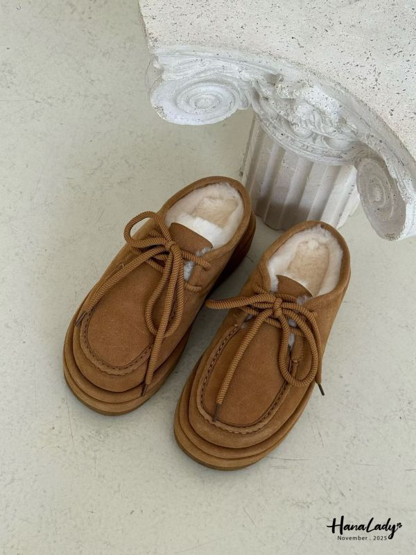 WJB26 絕美必買毛毛厚底鞋 