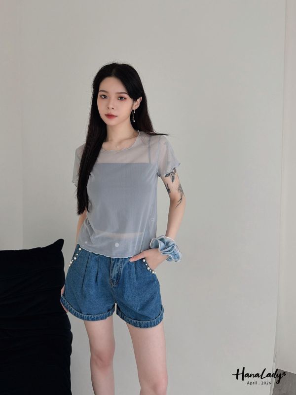 LFA44 兩件式甜美針織紗上衣 