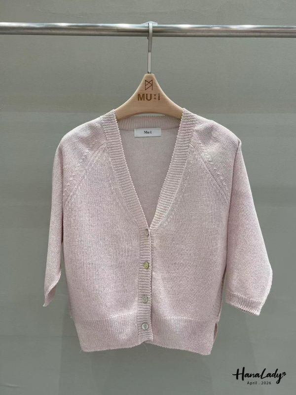 LFA54 貝殼釦點綴上衣罩衫 