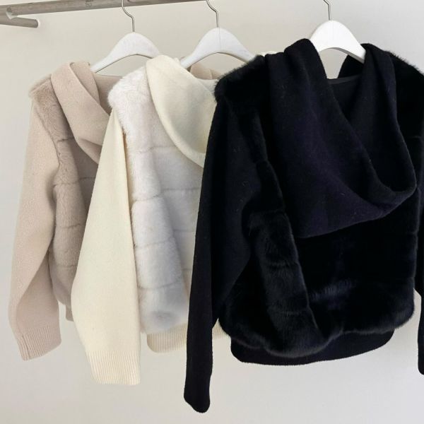 WQA73 超舒服針織毛毛外套 