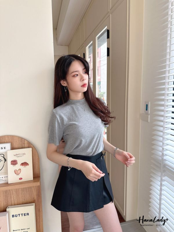 WKA25 親膚立領棉質上衣 