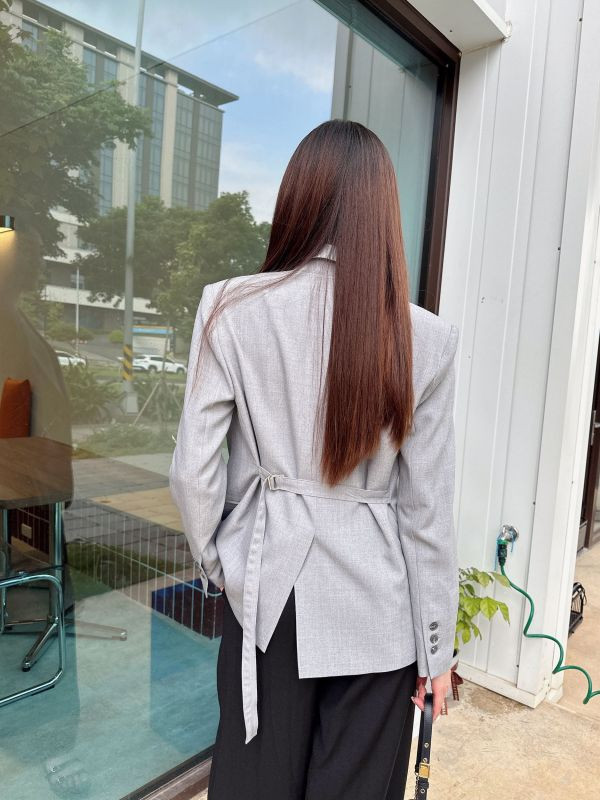 WFA97 必收金屬環美背雙釦西外 