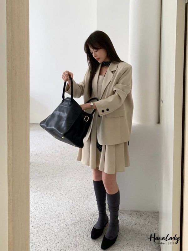 WTA10 簡約後開衩雙口袋西外 