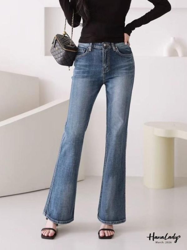 LSA54 極致修身小喇吧丹寧褲 