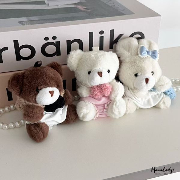 WTB13 可愛熊熊兔兔珍珠吊飾 