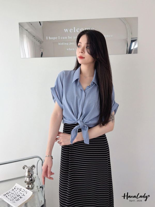 LFA19 簡約親膚造型袖口襯衫 