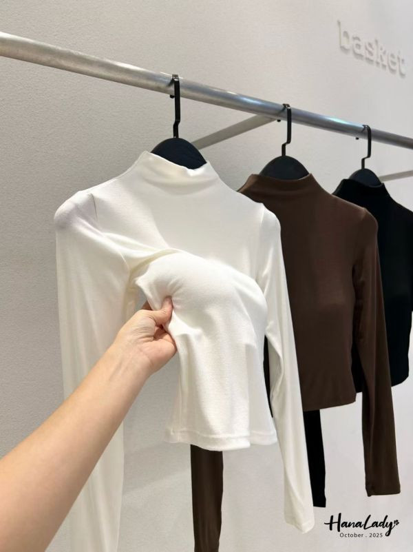 WTA41 厚墊BRA立領棉質上衣 