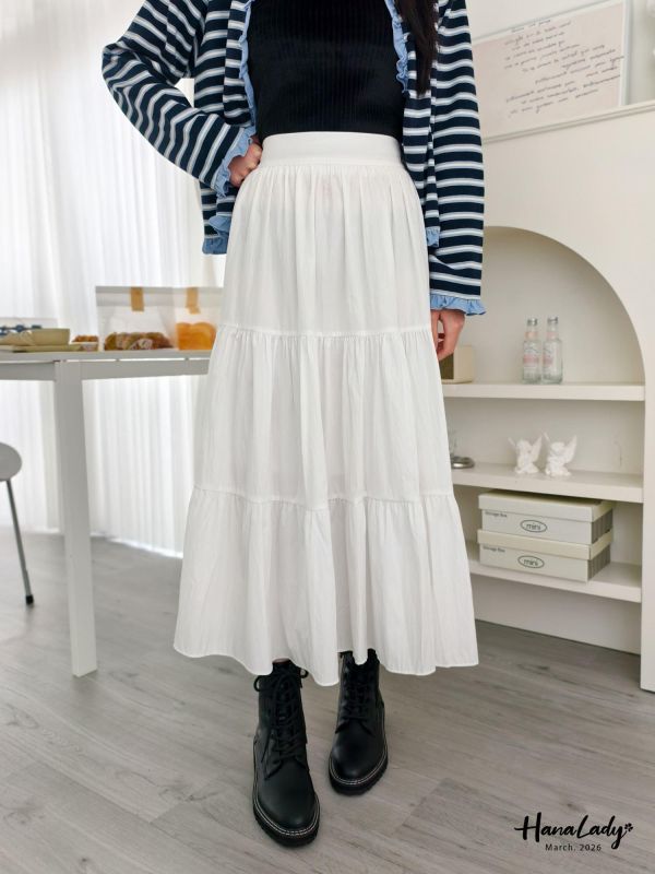 LSA60 浪漫百搭層次長裙 