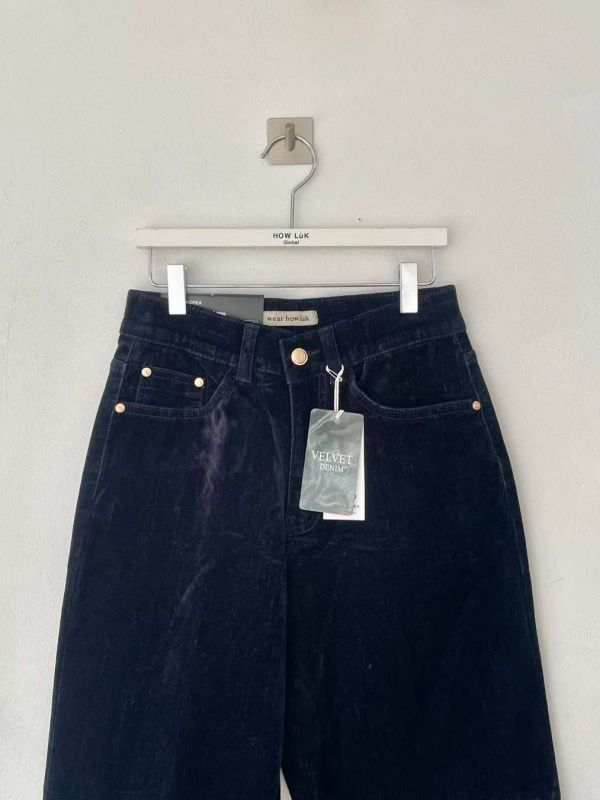 WQB14 必收最愛天鵝絨直筒褲 