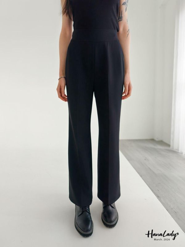 LSA59 必收簡約顯瘦喇叭褲 