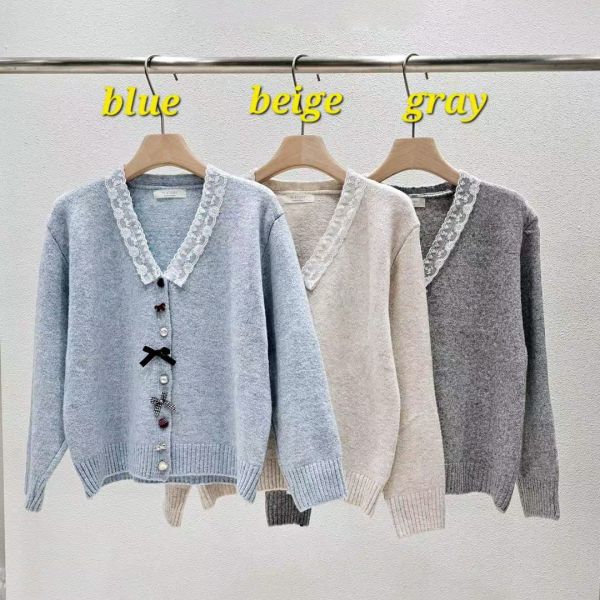 WQA28 超特別造型扭釦針織上衣 