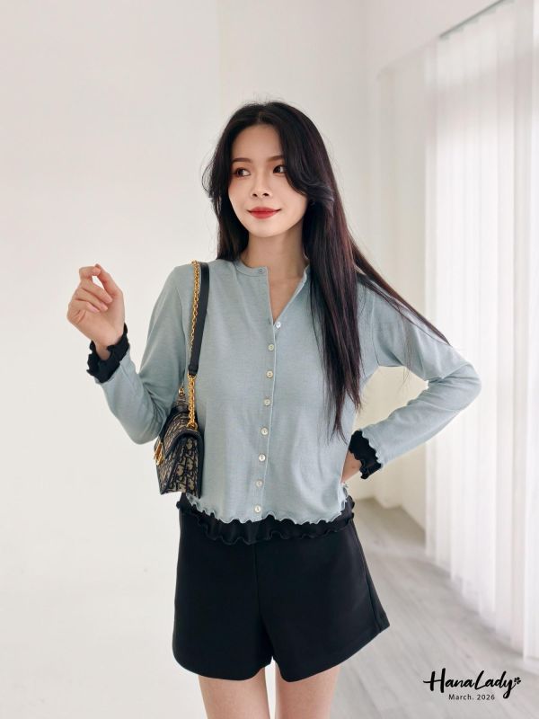 LSA33 Q擺知性排釦上衣 