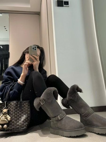 WQB54 可可愛愛釦帶設計雪靴 