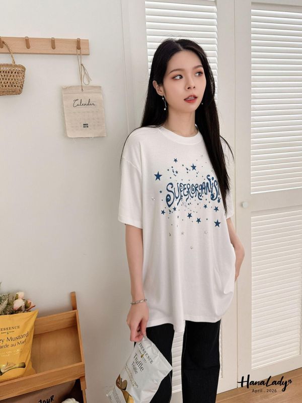 LFA72 星星卯釘嫩Q棉T 