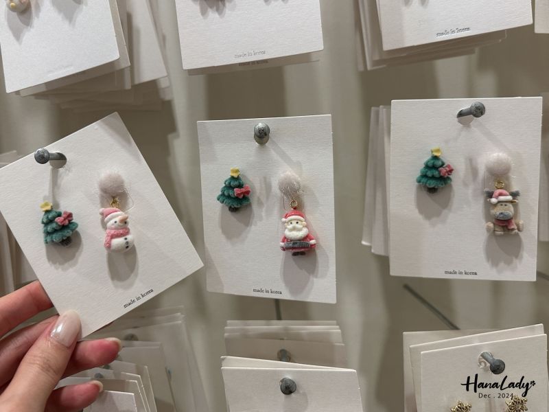 FQB44 聖誕節元素耳環 