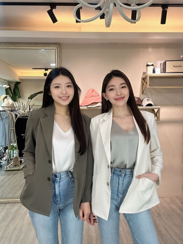 WSB12 雙釦俐落簡約西外 