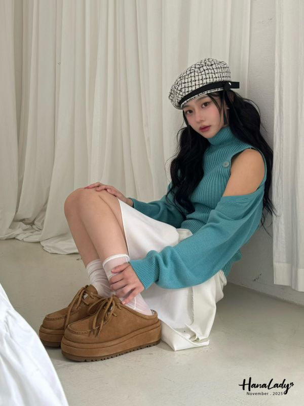 WJB26 絕美必買毛毛厚底鞋 