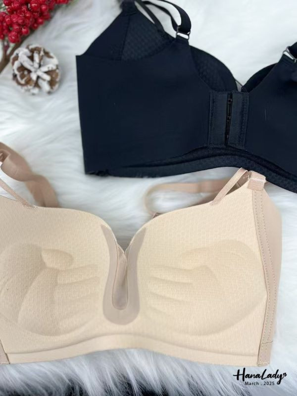 WSB28 厚墊韓國簡約深V純色內衣 