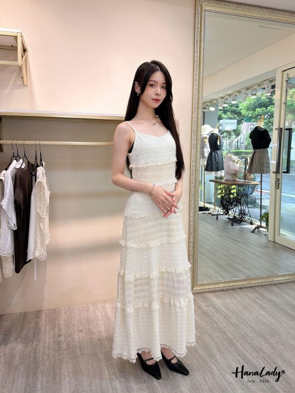LCA23 超美韓系蕾絲層次長洋 