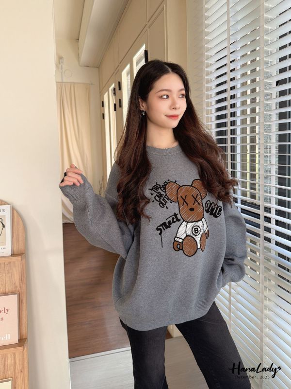 WQB18 男款暴力熊厚磅針織上衣 