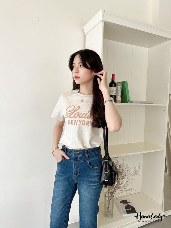 WKA10 配色麂皮字母厚棉T 