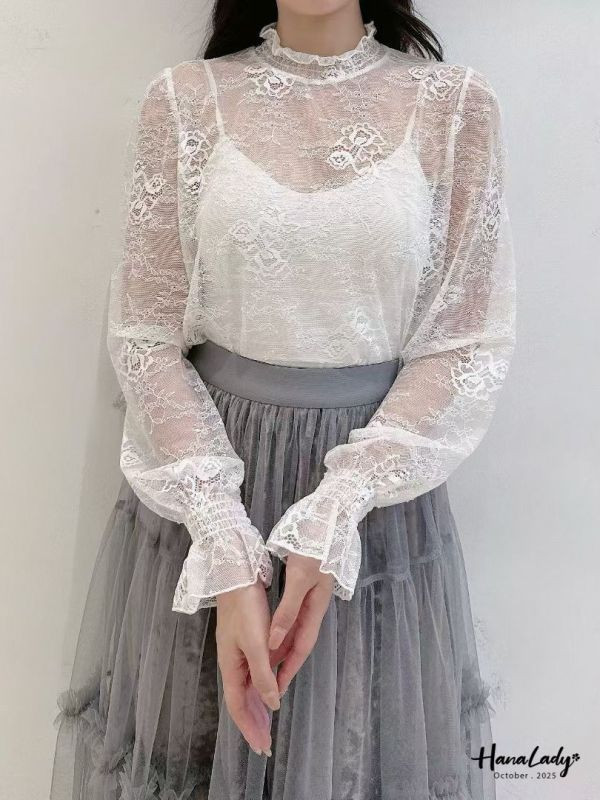 WTA27 微美小性感透蕾絲上衣 