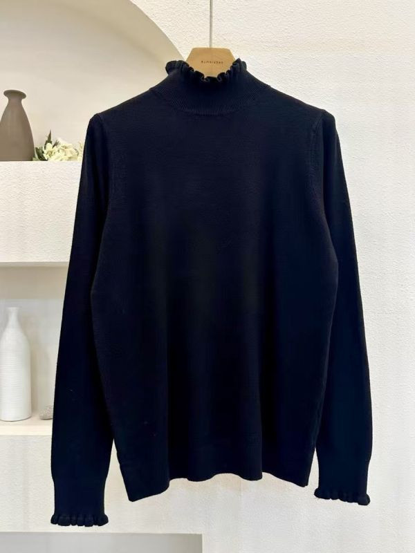 WQA61 超親膚高領QQ邊縮口上衣 