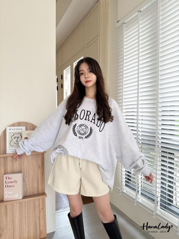 WTA55 美式刺繡圖紋慵懶T 