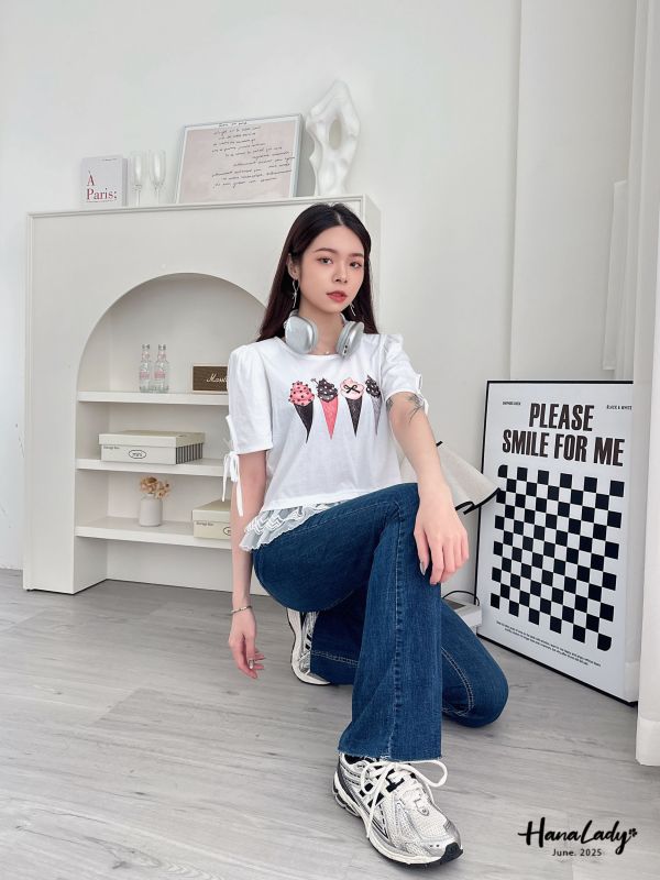 WLA61 甜美冰淇淋蕾絲上衣 