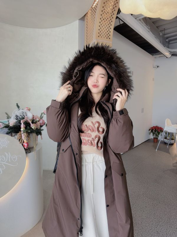 WQB33 冬天不怕冷鴨絨浣熊毛外套 