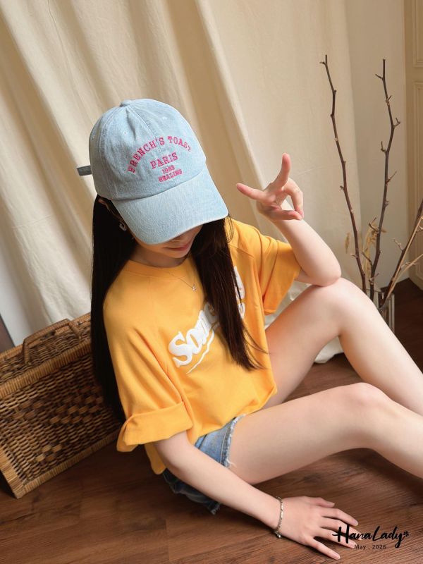 LWA78 休閒字母丹寧棒球帽 