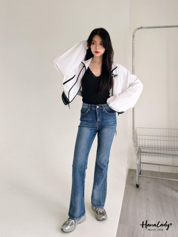 LSA54 極致修身小喇吧丹寧褲 