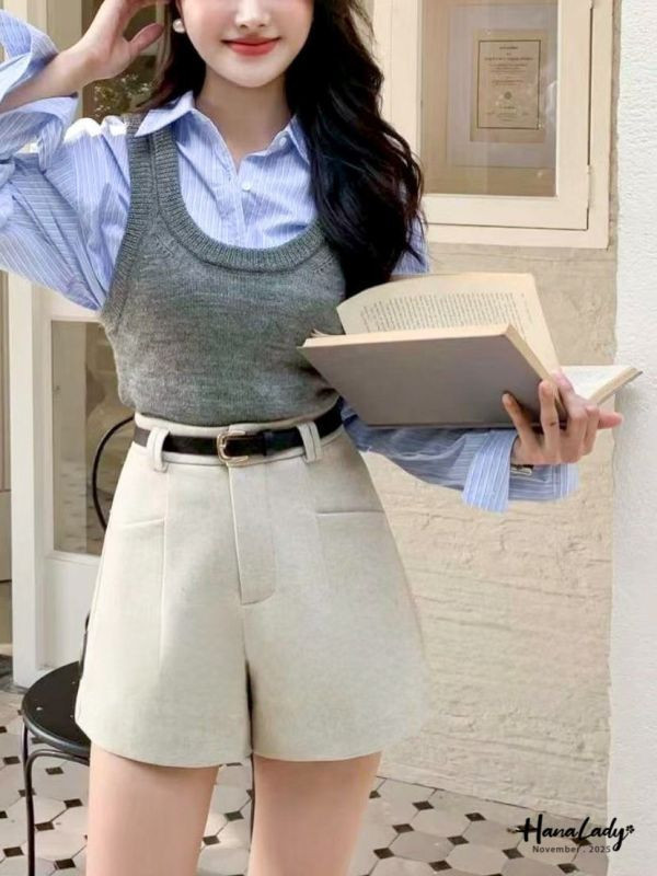 WJA26 秋冬雙口袋棉絨短褲 