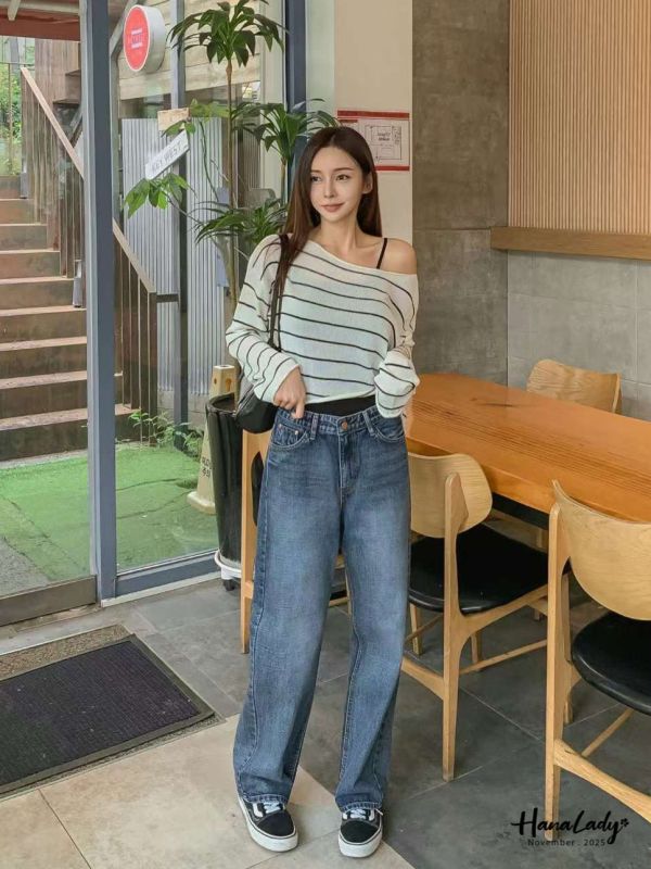 WJA76 率性寬版小男友褲 