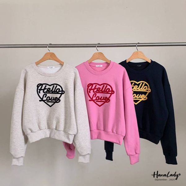 WKA75 愛心刺繡字母大學Ｔ 