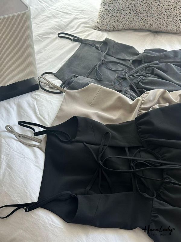 LFB08 美背綁結雲朵上衣 