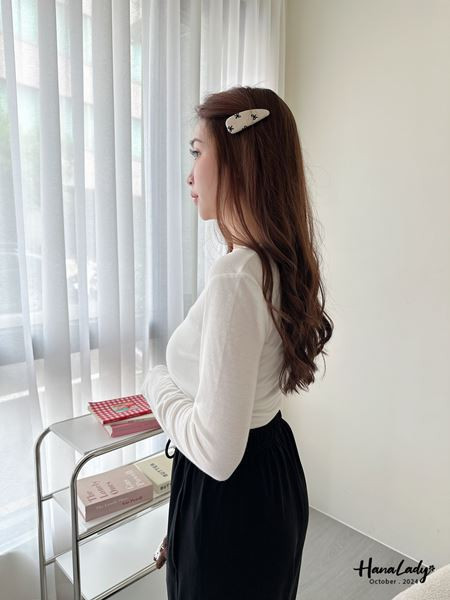 FTB20 絨布蝴蝶結髮夾單個 