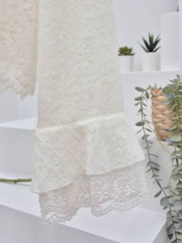 WQA07 親膚毛料蕾絲內刷毛上衣 